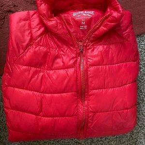Rustic ridge red puffer coat